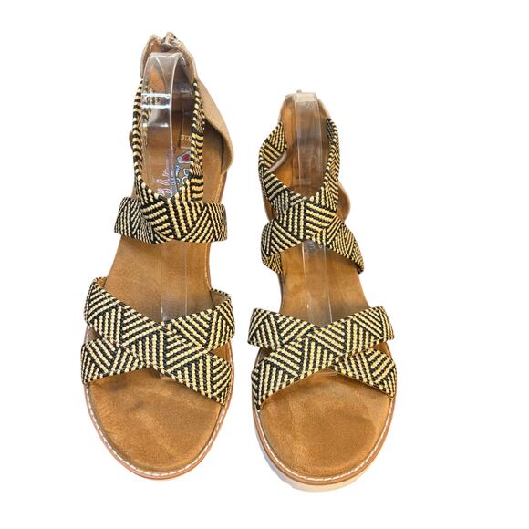 BOBS by Skechers Memory Foam Sandals Women’s Sz 10 Espadrille Wedge Coastal Boho - Picture 11 of 12